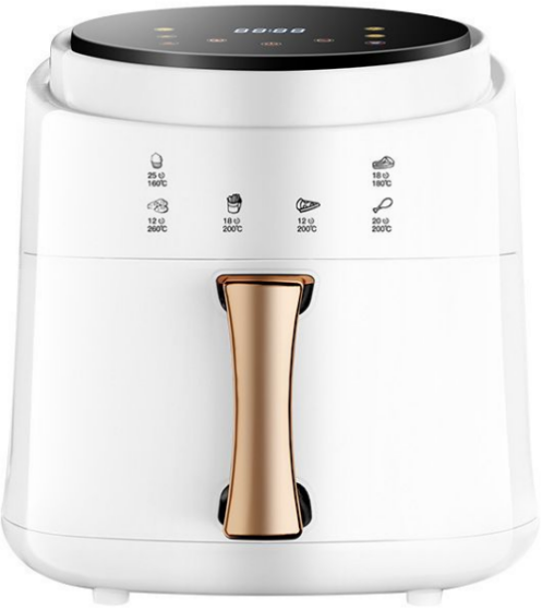 Friteuza cu aer cald Fry Digital, 2400W, 6 programe, capacitate 8L, temperatura ajustabila, timer 60 minute, negru