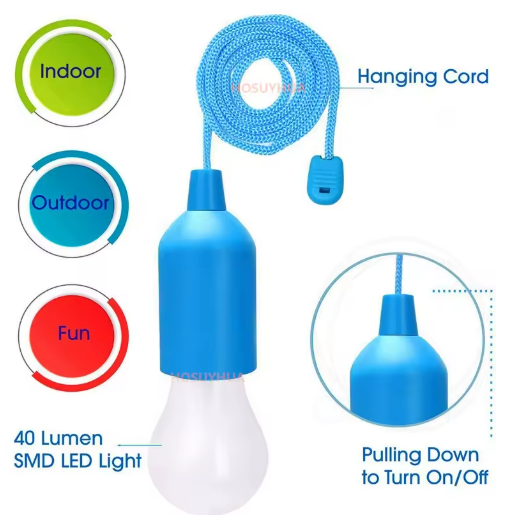 Set 4 becuri cu LED fara fir perfecte pentru foisor, terasa, camera copilului, cort si multe altele
