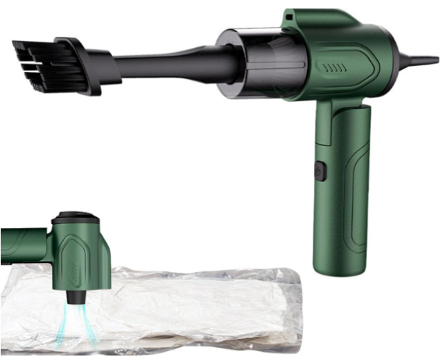 Aspirator auto 2 în 1 Portabil fara fir 120W, Încărcare USB, Negru