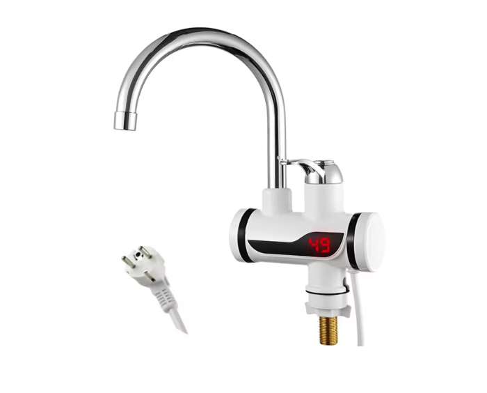 Robinet Electric neflexibil pentru Incalzit Apa cu Afisaj LED, Apa Calda Instant 30°C-60°C