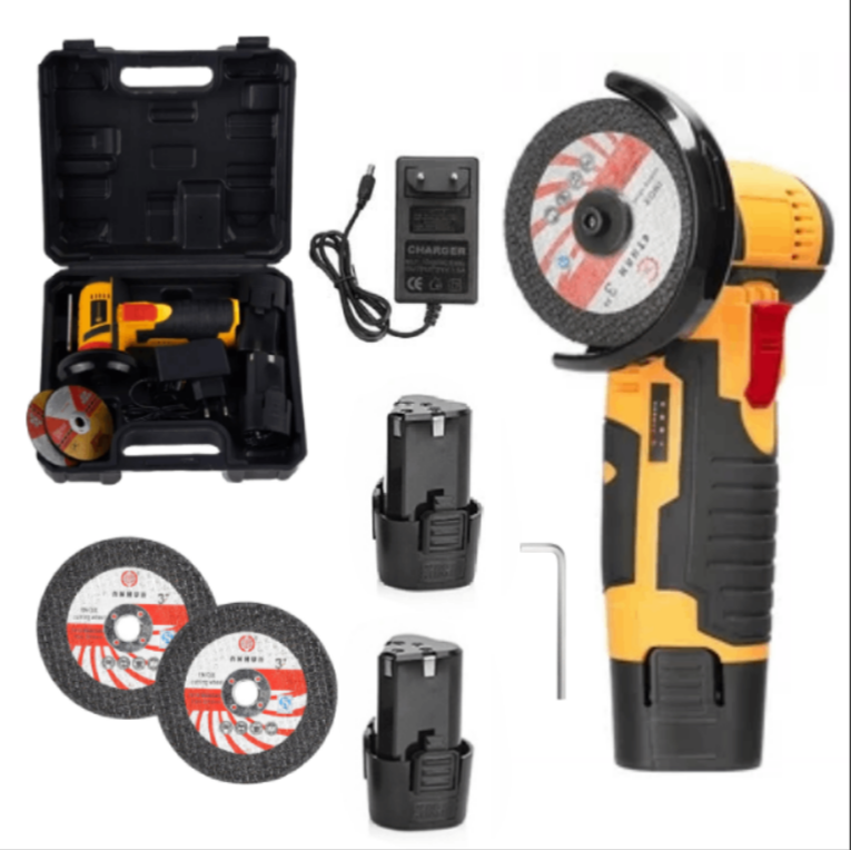 Polizor unghiular, 76mm, 2 acumulatori 36V, 6 discuri incluse 10.000rpm, 750W