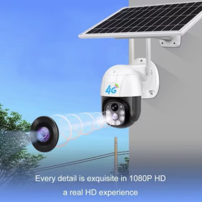 Camera Supraveghere video cu SIM, conexiune 4G, 5MP, ZOOM 10x cu panou solar, acumulatori inclusi 8000mah, intelligent tracking, Micro SD, Rotire, Alarma miscare, Interior - Exterior