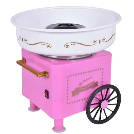Aparat de Facut Vata de Zahar,cu 200 Bete Incluse, 500W, Culoare Roz , Model Nostalgia