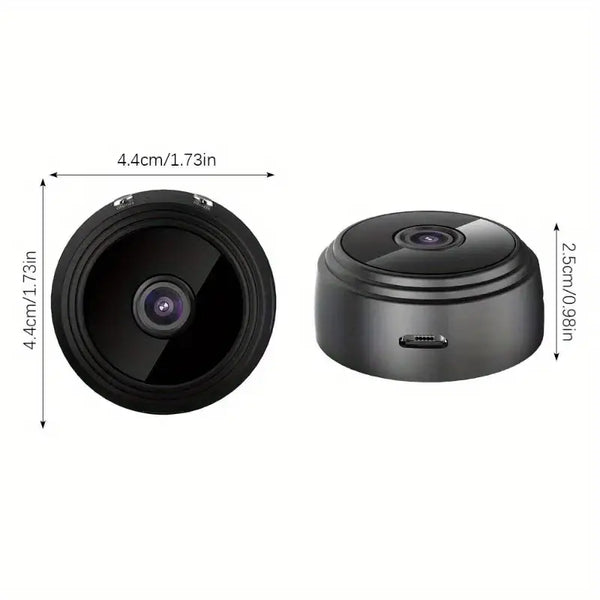 1+1 GARTIS! Mini Camera de Supraveghere, Functie Audio/Video, Night Vision, Wifi, Full HD 1080p, Negru