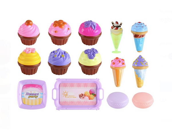 Set Prajituri Inghetate Cupcakes Macaron Platou