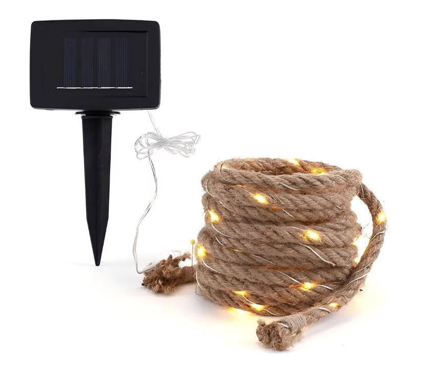 Instalatie Franghie Decorativa, Incarcare Solara, 5m 100led
