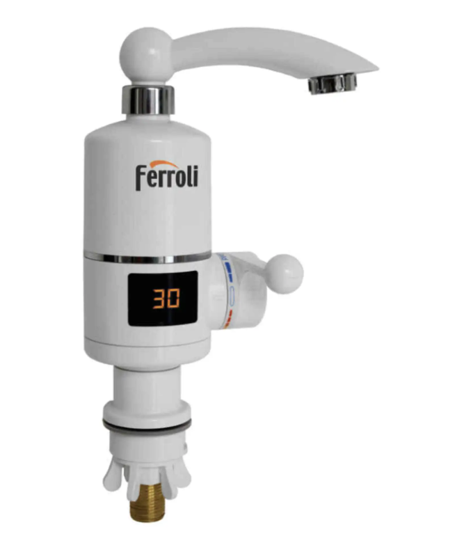 Instant apa calda, electric, tip robinet, Ferroli Argo, digital, pentru lavoar, 3 kW