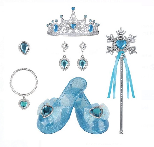 Set de Joaca cu Pantofi Bleu & Accesorii de Printesa