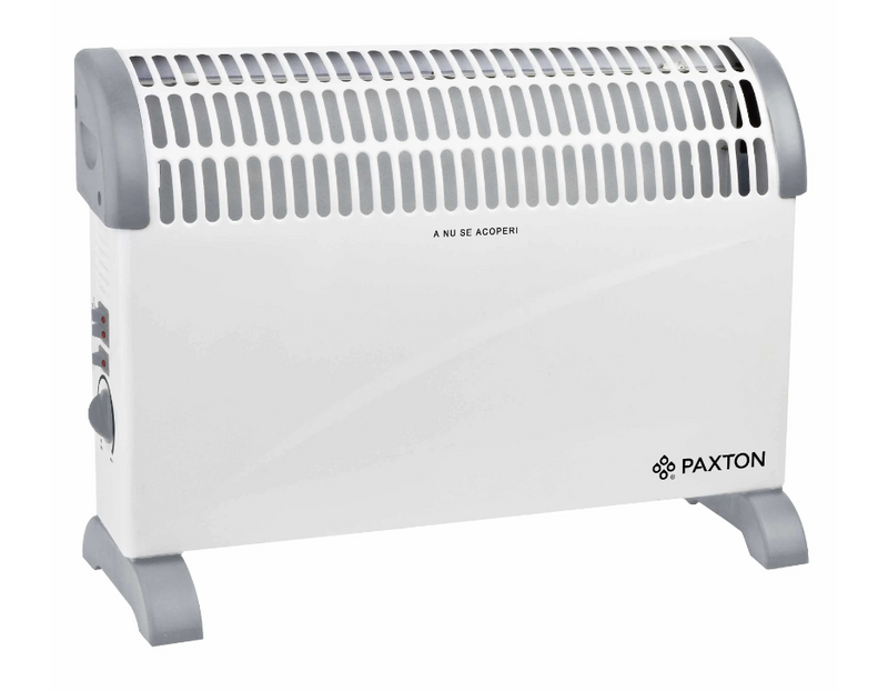 Convector electric Paxton C-2000AT, 3 trepte, cu ventilator, 2000 W, termostat reglabil, 535 x 385 x 196 mm
