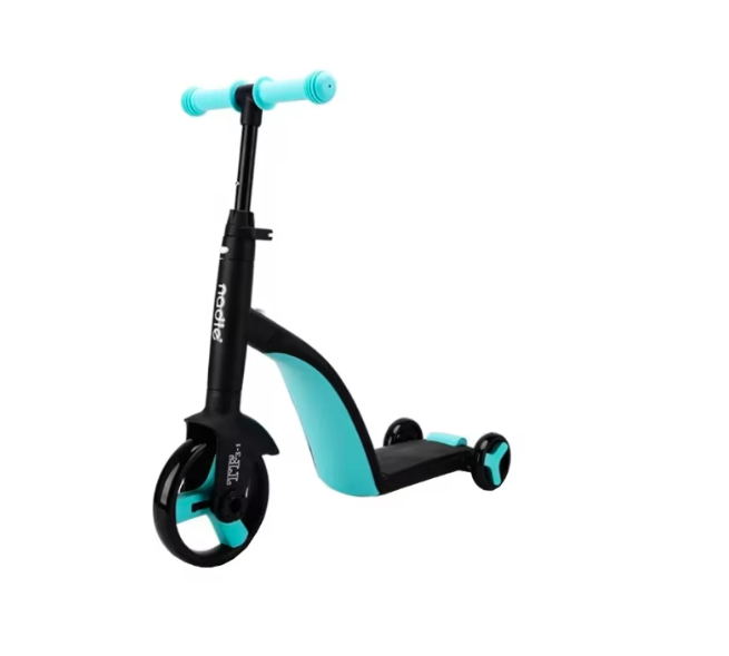 Tricicleta, 3 In 1, Pentru Copii, AT Performance, Cadru Otel, Ghidon Reglabil, Pedale Detasabile, Compartiment Depozitare, Sarcina maxima 25Kg, Negru/Albastru