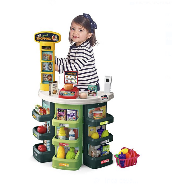 Set de Joaca Super Market cu Lumina & Sunet 51x27x78cm - 41 buc