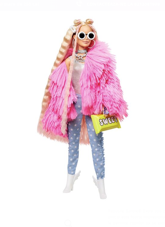 Barbie Extra Fluffy Pink Jacket - Mattel