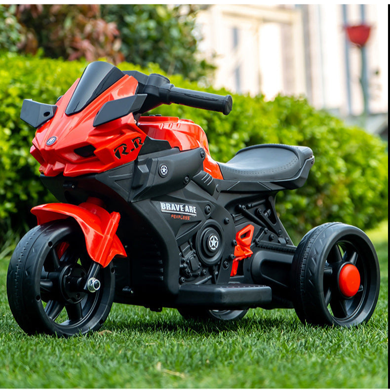 Motocicleta Electrica cu Acumulator pentru Copii AT PERFORMANCE®, Cu melodii si lumini, 6V, 3 Roti