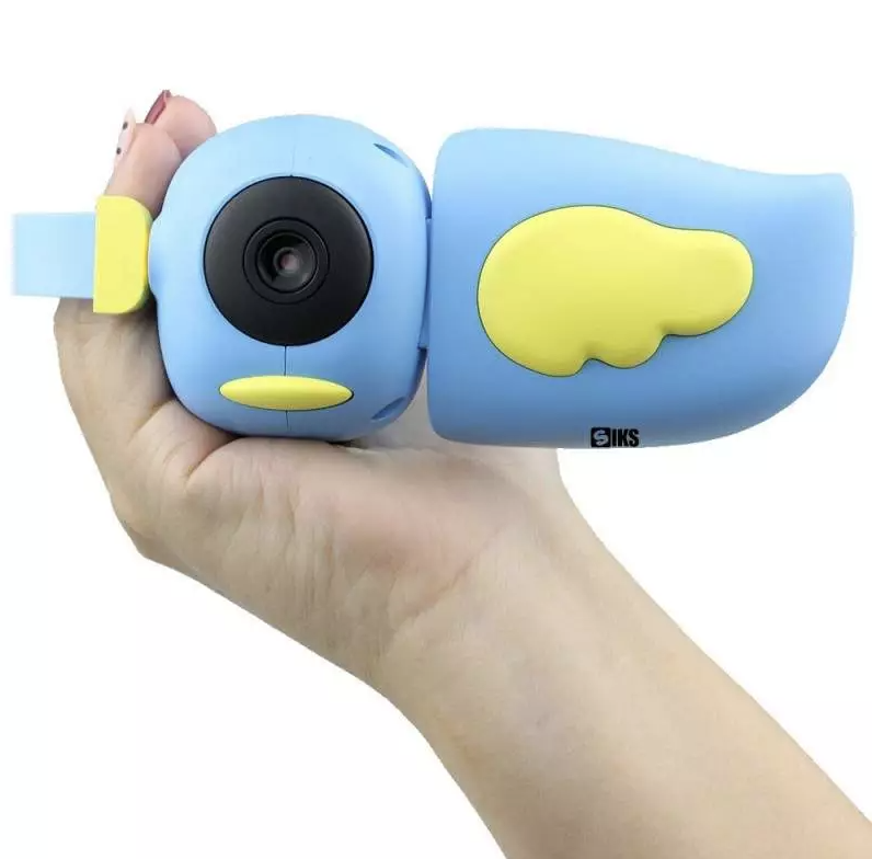 Camera video-foto digitala albastru/galben, interactiva, cu jocuri pentru copii, full-hd, ecran 2 inch, 1080p