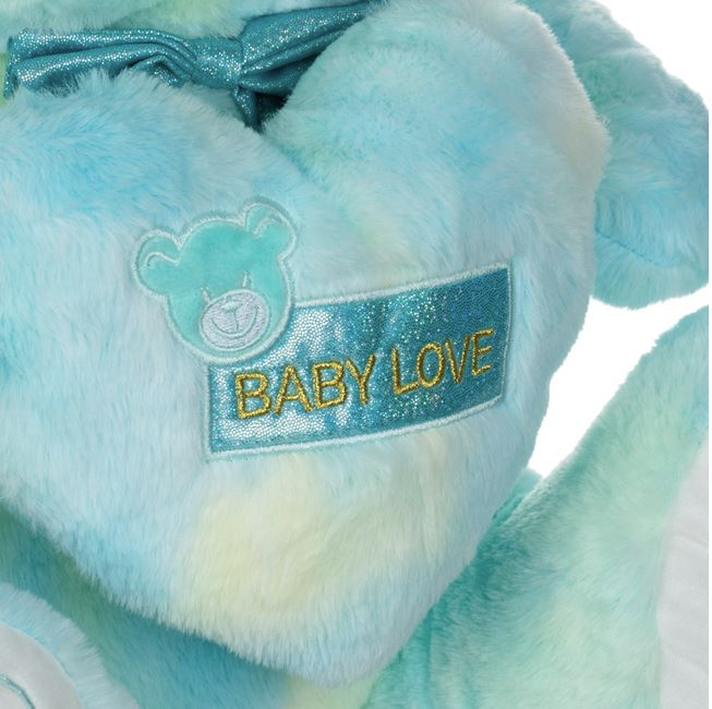 Ursulet de Plus Verde cu Inima Baby Love 45cm