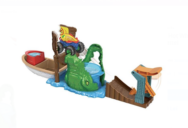 Set de Joaca Hot Wheels Monster Truck Crocodil - Mattel