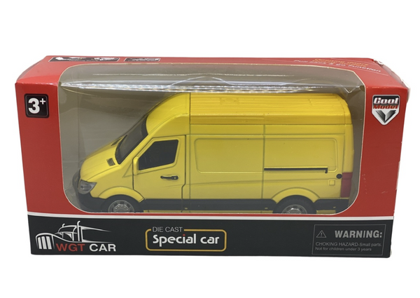 Macheta metal replica duba mercedes Sprinter 1:32 galben