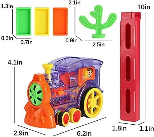 Jucarie Trenul Domino, coordonare, sortare si atentie, cadou perfect pentru copii, 3+ ani