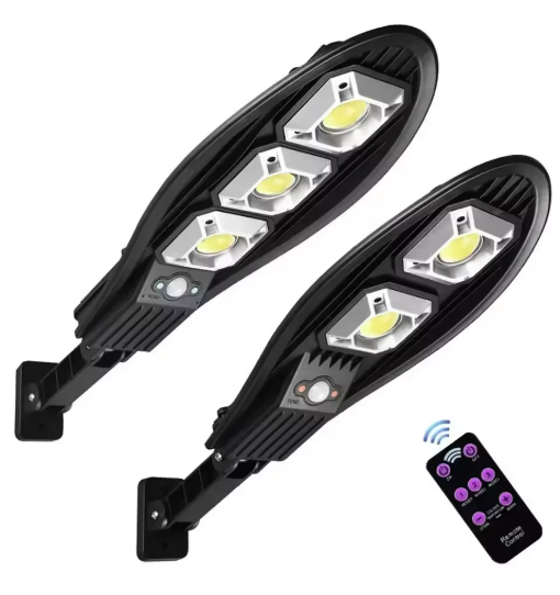 SET 2 x Lampa Stradala cu 90 LED-uri, Incarcare Solara, Senzor de Miscare, Lumineaza Toata Noaptea