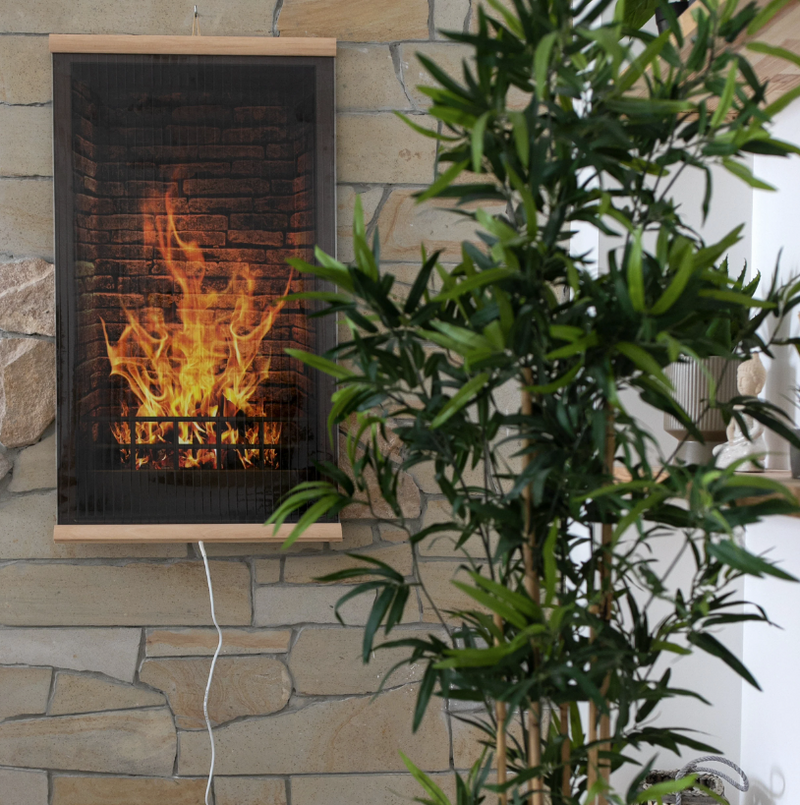 Panou radiant infrarosu, Trio Fireplace, 210/420 W, 1000 x 600 mm