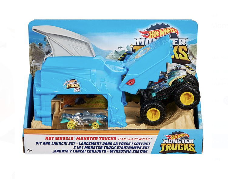 Hot Wheels Monster Trucks Set cu Lansator - Mattel