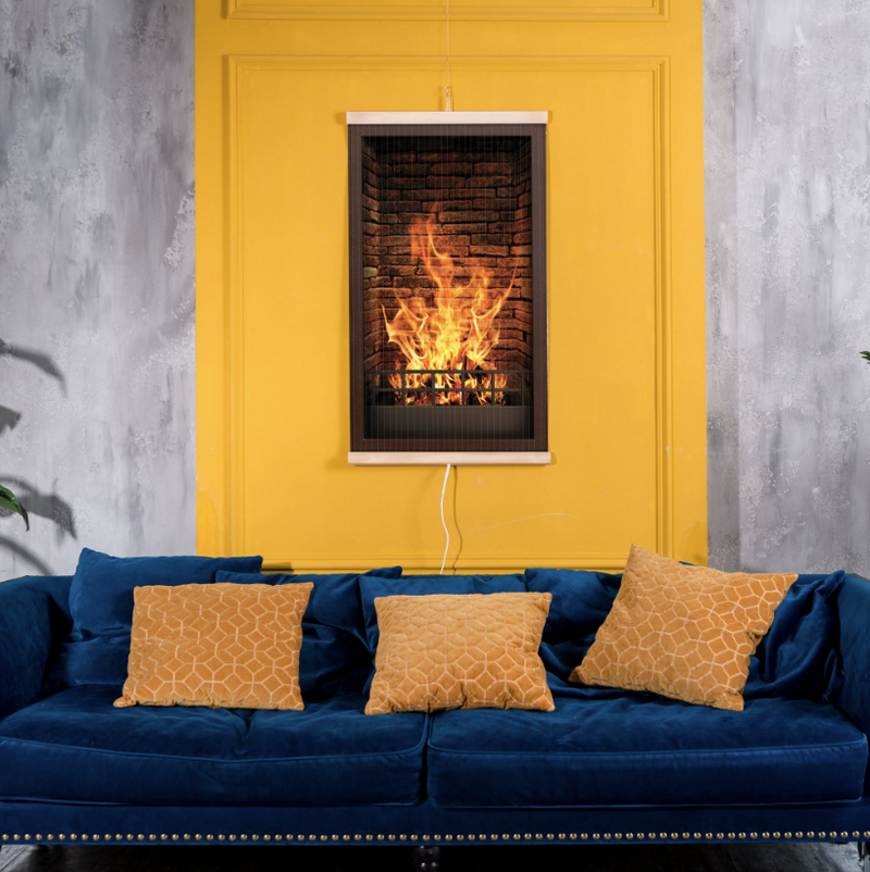 Panou radiant infrarosu, Trio Fireplace, 210/420 W, 1000 x 600 mm