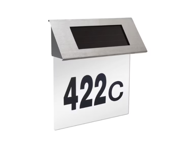 Numar casa cu lampa solara LED, 12 lm, AA 1.2V