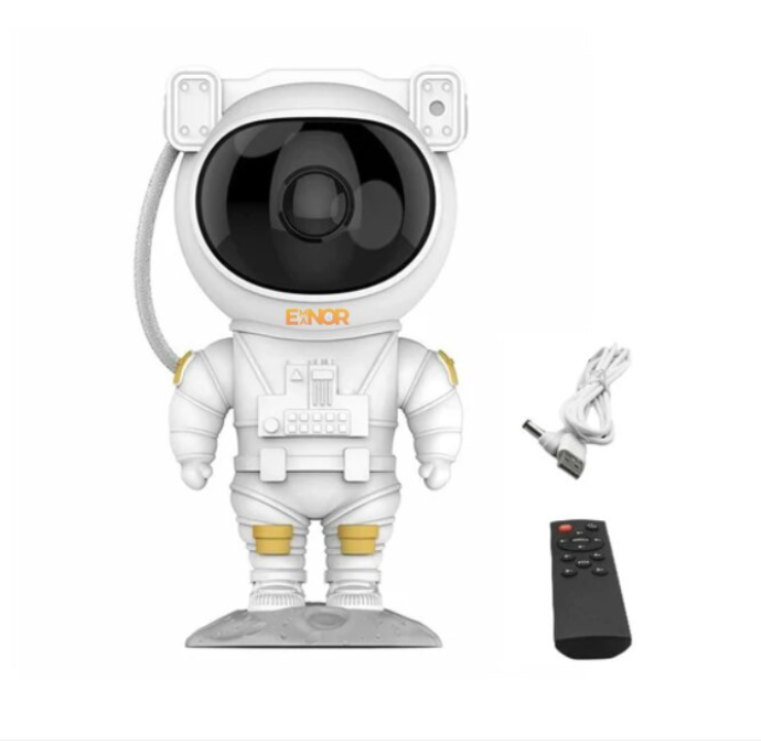 Lampa astronaut LED, Alba, Cu Telecomanda, Cap Magnetic, Design Reglabil 360°, Temporizare, Brate Mobile