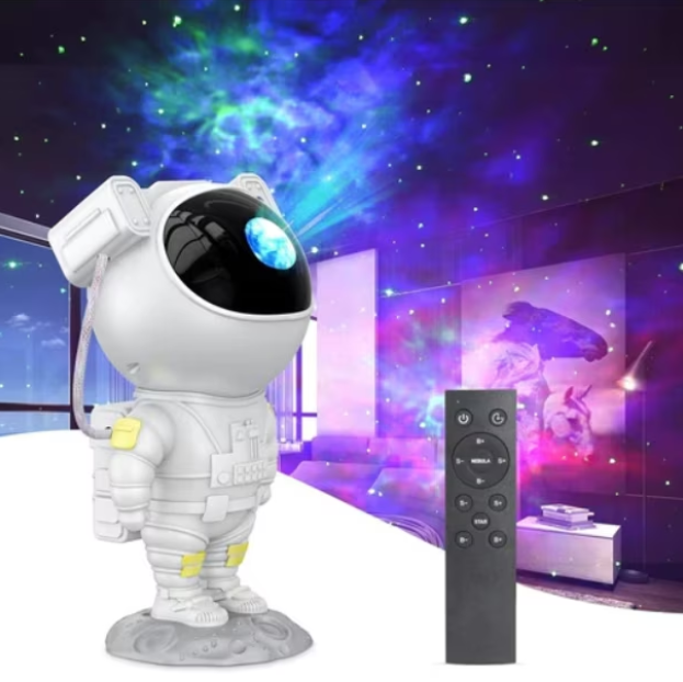 Lampa astronaut LED, Alba, Cu Telecomanda, Cap Magnetic, Design Reglabil 360°, Temporizare, Brate Mobile