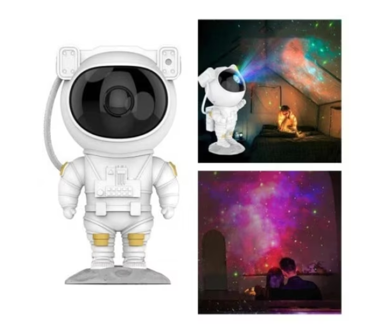 Lampa astronaut LED, Alba, Cu Telecomanda, Cap Magnetic, Design Reglabil 360°, Temporizare, Brate Mobile