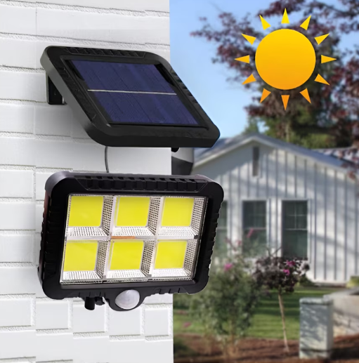 Proiector Solar Avansat cu 120 LED-uri si Senzor de Miscare: Iluminare Eficienta si Ecologica pentru Spatiile Exterioare