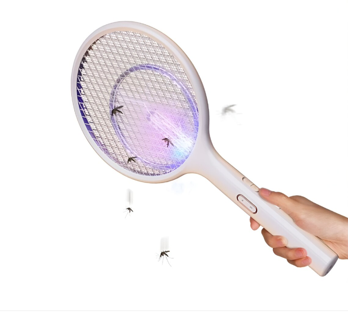 Paleta electrica pentru tantari, muste sau insecte, Reincarcabila, Incarcare USB, Plastic