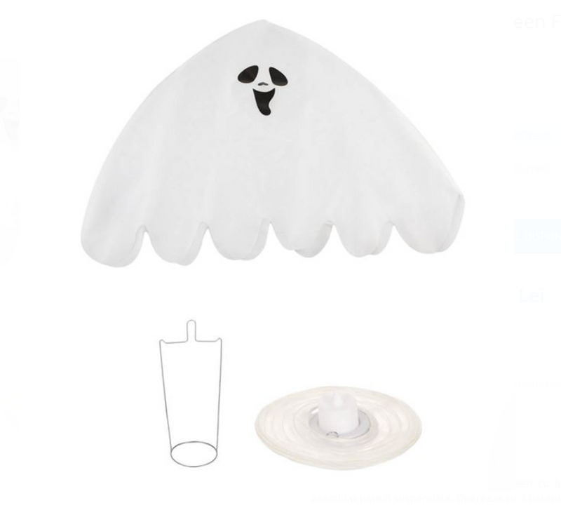 Lampa de Halloween Fantoma cu Lumina Colorata 52cm