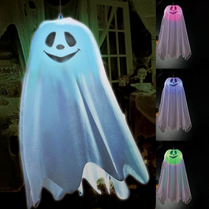 Lampa de Halloween Fantoma cu Lumina Colorata 52cm