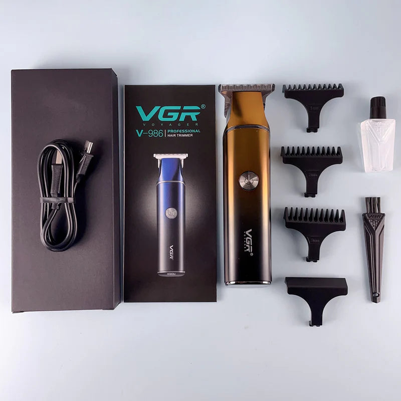 Aparat de tuns reincarcabil VGR V986, USB 1200mAh, accesorii incluse