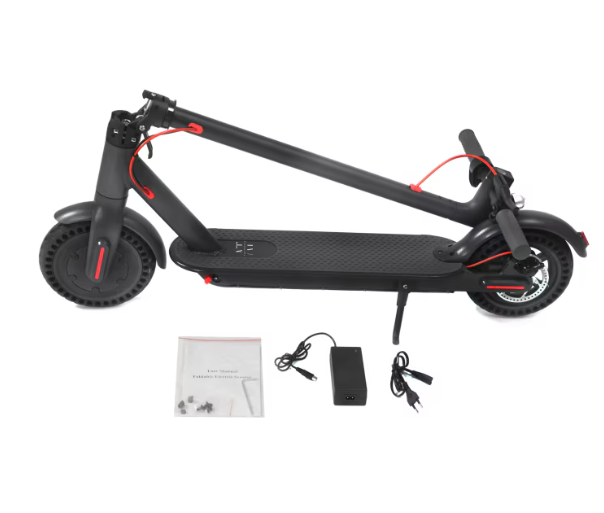 Trotineta Electrica AT PERFORMANCE, Putere Motor 250W, Display LCD, Aplicatie, Autonomie 18-24 km, Viteza Maxima 25-30 km/h, Negru cu Gri