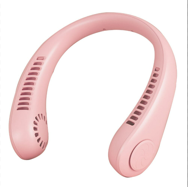 Ventilator portabil pentru gat cu 3 trepte de viteza, USB, Alb