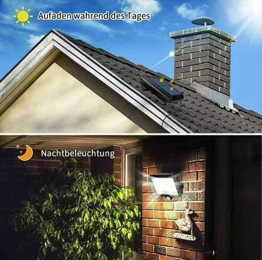 Lampa solara 160 x LED COB, senzor de miscare si panou solar