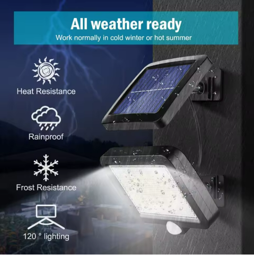 Lampa solara 160 x LED COB, senzor de miscare si panou solar