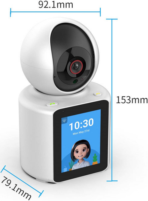 Baby Monitor si Camera de Supraveghere, Apel Video, Rotire, Monitorizare pe Telefon, Activare la Miscare si Sunete, Functie de Apel, Apelare Vocala, Microfon si Difuzor Incorporat, Video bidirectional, pentru Copii si Varstnici, Full HD 1080P