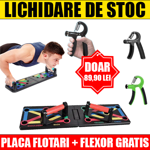 Placa flotari + flexor maini reglabil 5-60 KG  GRATIS