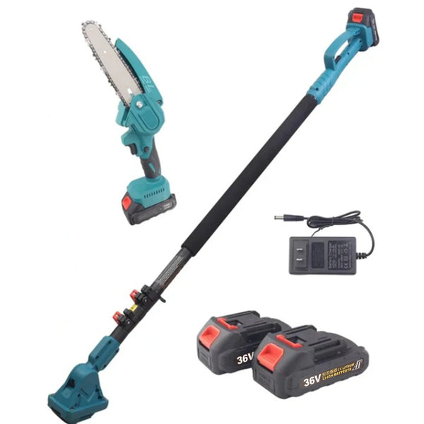 Mini Drujba cu 2 Acumulatori, 36V, cu Brat 2.13m Telescopic, Unghi de Taiere Reglabil