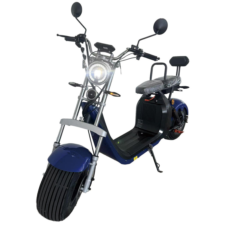 Scuter Electric, Autonomie 45 Km, Viteza maxima 50 km/h, Timp incarcare 5h, Baterie detasabila 20 Ah, Suspensie Fata-Spate, Putere motor 1500W