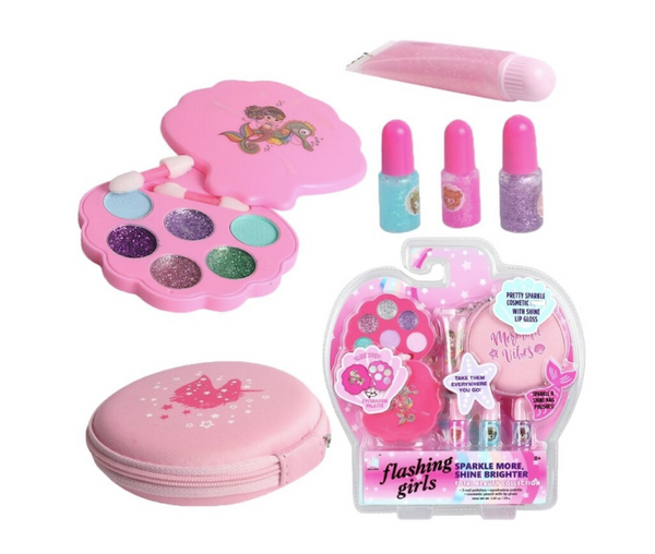 Set manichiura si make-up pentru fetite Flashing Girls, 6 piese, Avaleea