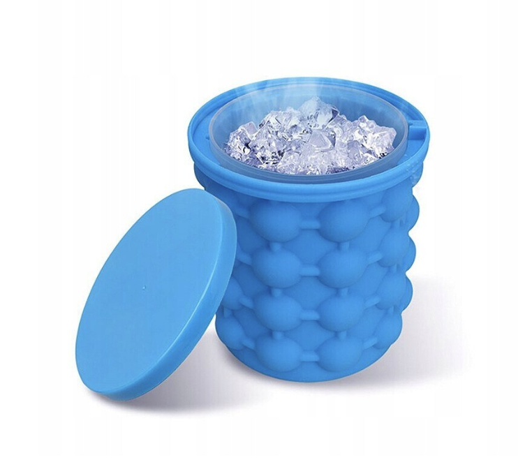 Forma cuburi gheata, Silicon, Albastru