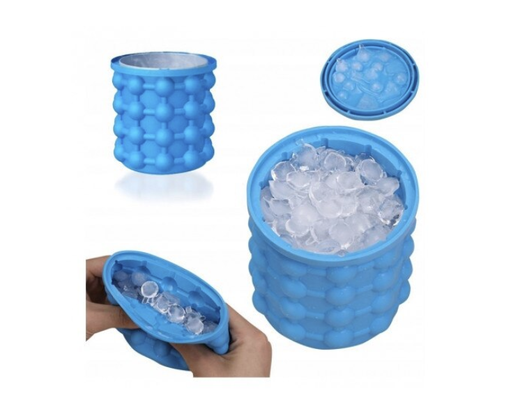 Forma cuburi gheata, Silicon, Albastru