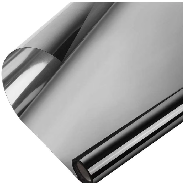 Folie reflexiva pentru geamuri interioare, cu efect de oglinda, protectie solara UV, 60 x 300 cm