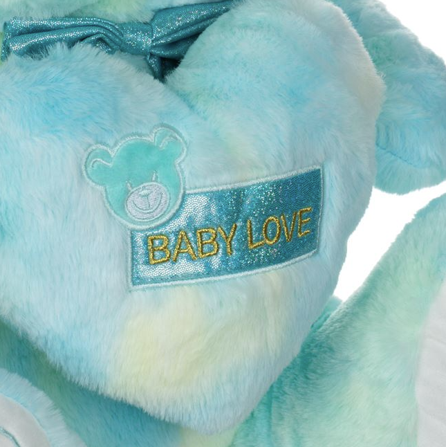 Ursulet de Plus Ciel Verde cu Inima Baby Love 45cm