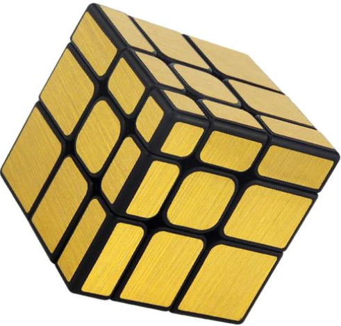 Oglindă Cub Rubik 3x3x3 Moyu argintiu/auriu