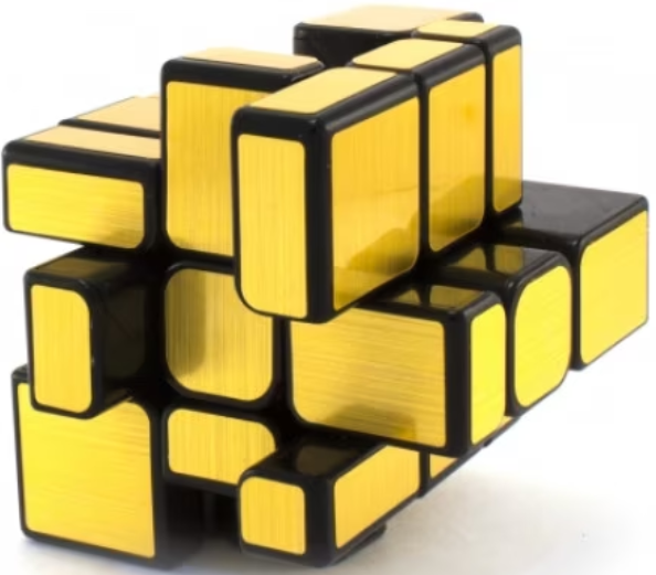 Cub Rubik Mirror 3x3x3 Moyu silver/gold